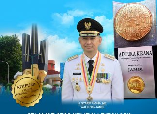 Lagi, Kota Jambi Raih Anugerah Adipura
