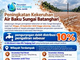Kekeruhan Sungai Batanghari Meningkat, Tirta Mayang Lakukan Penyesuaian Operasional untuk Menjaga Kualitas Air