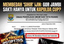 Sakti! Proyek Rehab GOR Jambi Mendadak ‘Libur’ Sehari Demi Kapolda Fighter Match