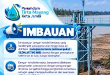 Musim Kemarau, Perumda Tirta Mayang Imbau Pelanggan Untuk Menampung Persediaan Air
