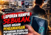 Laporan Hampir Sebulan, Kasus Dugaan Penganiayaan Penyandang Disabilitas di Jambi Dipertanyakan