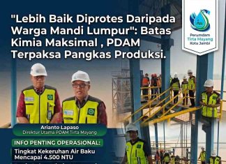 “Lebih Baik Diprotes Daripada Warga Mandi Lumpur”: Batas Kimia Maksimal, PDAM Terpaksa Pangkas Produksi