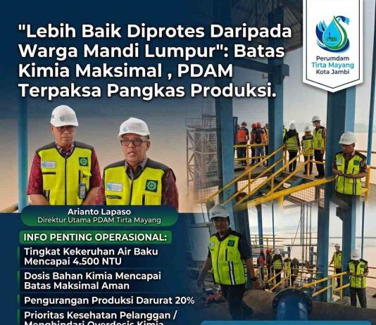 “Lebih Baik Diprotes Daripada Warga Mandi Lumpur”: Batas Kimia Maksimal, PDAM Terpaksa Pangkas Produksi
